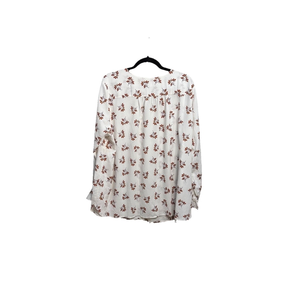 Loft Womens Plus Size 18 Long Sleeve Top Multicolored Floral Button Up Blouse - Picture 5 of 9
